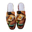 Breakfast Egg Beans Toast Plate Women s Classic Backless Heels View1