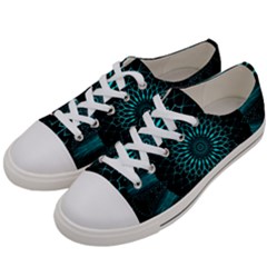 Ornament District Turquoise Men s Low Top Canvas Sneakers by Ndabl3x