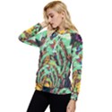 Monkey Tiger Bird Parrot Forest Jungle Style Women s Lightweight Drawstring Hoodie View2