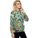 Monkey Tiger Bird Parrot Forest Jungle Style Women s Lightweight Drawstring Hoodie View3