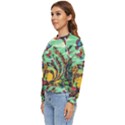 Monkey Tiger Bird Parrot Forest Jungle Style Women s Long Sleeve Raglan Tee View2