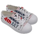 Independence Day Usa Kids  Low Top Canvas Sneakers View3