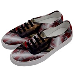 Independence Day Background Abstract Grunge American Flag Men s Classic Low Top Sneakers by Ravend