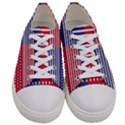 American flag patriot red white Men s Low Top Canvas Sneakers View1