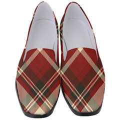 Tartan-scotland-seamless-plaid-pattern-vector-retro-background-fabric-vintage-check-color-square-geo Women s Classic Loafer Heels by uniart180623