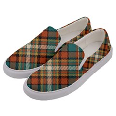 Tartan-scotland-seamless-plaid-pattern-vector-retro-background-fabric-vintage-check-color-square-geo Men s Canvas Slip Ons by uniart180623