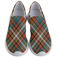 Tartan-scotland-seamless-plaid-pattern-vector-retro-background-fabric-vintage-check-color-square-geo Women s Lightweight Slip Ons by uniart180623