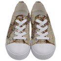 Vintage World Map Old  Globe Antique America Kids  Low Top Canvas Sneakers View1