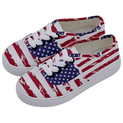 Flag Usa Unite Stated America Kids  Classic Low Top Sneakers by uniart180623