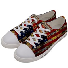 Usa Flag United States Men s Low Top Canvas Sneakers by uniart180623