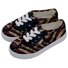 Flag Usa American Flag Kids  Classic Low Top Sneakers by uniart180623