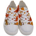 Seamless Pattern With Kittens White Background Men s Low Top Canvas Sneakers View1