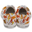 Seamless Pattern With Kittens White Background Men s Low Top Canvas Sneakers View4