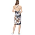 Many Dogs Pattern Bodycon Cross Back Summer Dress View2
