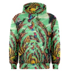 Monkey Tiger Bird Parrot Forest Jungle Style Men s Core Hoodie by Grandong