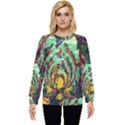Monkey Tiger Bird Parrot Forest Jungle Style Hidden Pocket Sweatshirt View1