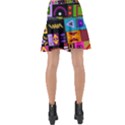 Abstract A Colorful Modern Illustration--- Wrap Front Skirt View2