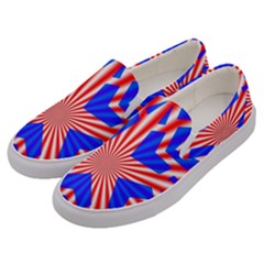 Star-explosion-burst-usa-red Men s Canvas Slip Ons