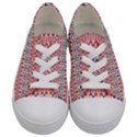 Christmas-pattern-background-green-decorative-star-snow Kids  Low Top Canvas Sneakers View1