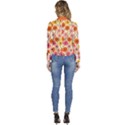 floral pattern shawl Women s Long Sleeve Revers Collar Cropped Jacket View4