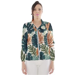 Tropical Leaf Women s Windbreaker by Jack14