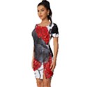 Black Hole T- Shirt Planet Eater Colour T- Shirt Fitted Knot Split End Bodycon Dress View2