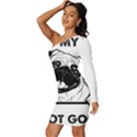 Black Pug Dog If I Cant Bring My Dog I T- Shirt Black Pug Dog If I Can t Bring My Dog I m Not Going Long Sleeve One Shoulder Mini Dress View2