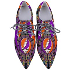 Gratefuldead Grateful Dead Pattern Pointed Oxford Shoes by Sarkoni