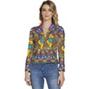 Grateful Dead Pattern Women s Long Sleeve Revers Collar Cropped Jacket View1