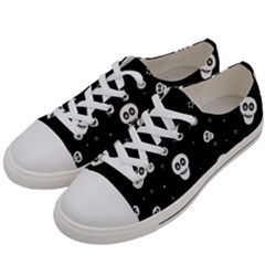 Skull Pattern Women s Low Top Canvas Sneakers by Ket1n9