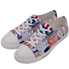 United States Of America Images Independence Day Men s Low Top Canvas Sneakers by Ket1n9