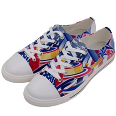 United States Of America Usa  Images Independence Day Men s Low Top Canvas Sneakers by Ket1n9