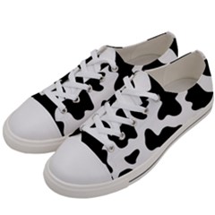 Animal-print-black-and-white-black Men s Low Top Canvas Sneakers by Ket1n9