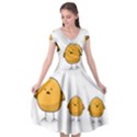 Chick Easter Cute Fun Spring Cap Sleeve Wrap Front Dress View1