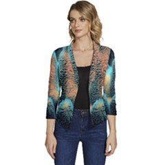 Photo Coral Great Scleractinia Women s Casual 3/4 Sleeve Spring Jacket by Pakjumat