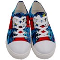 Red House Dog Cartoon Starry Night Men s Low Top Canvas Sneakers View1