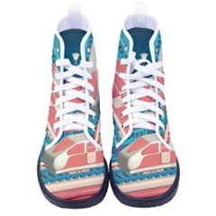 Bridge Transportation Train Toys Men s High-top Canvas Sneakers by Modalart
