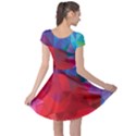 Colorful Abstract Iridescent Pattern Cap Sleeve Dress View2