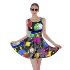 Colorful Space Frizzle Letter 2 Skater Dress by CoolDesigns