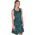 Chemistry Formula Dark Cyan Knee Length Skater Dress With Pockets View3
