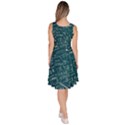 Chemistry Formula Dark Cyan Knee Length Skater Dress With Pockets View4