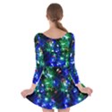 Bright Blue Aquamarine Shine Christmas Lights Double Sided Long Sleeve Skater Dress View2