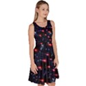 Shooting Star Black Galaxy Knee Length Skater Dress With Pockets View3