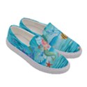 Sea Animals Turquoise Fish Mermaid Womens Canvas Slip Ons View3