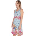 Alice Wonderland Light Blue Poker Knee Length Skater Dress With Pockets View2