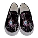 Black Vintage Floral Flower Womens Slip Ons View1