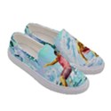 Blue Paint Summer Hawaii Beach Surf Tropical Womens Canvas Slip Ons View3