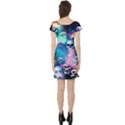 Skull in Space Short Sleeve Skater Dress View2