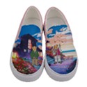Colorful Adorable Love Bear Pattern Womens Canvas Slip Ons View1