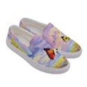 Lavender Watercolor Butterfly Pattern Womens Canvas Slip Ons View3